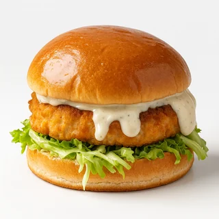 Photo de qualité studio d'un burger, générée par Magic Photos