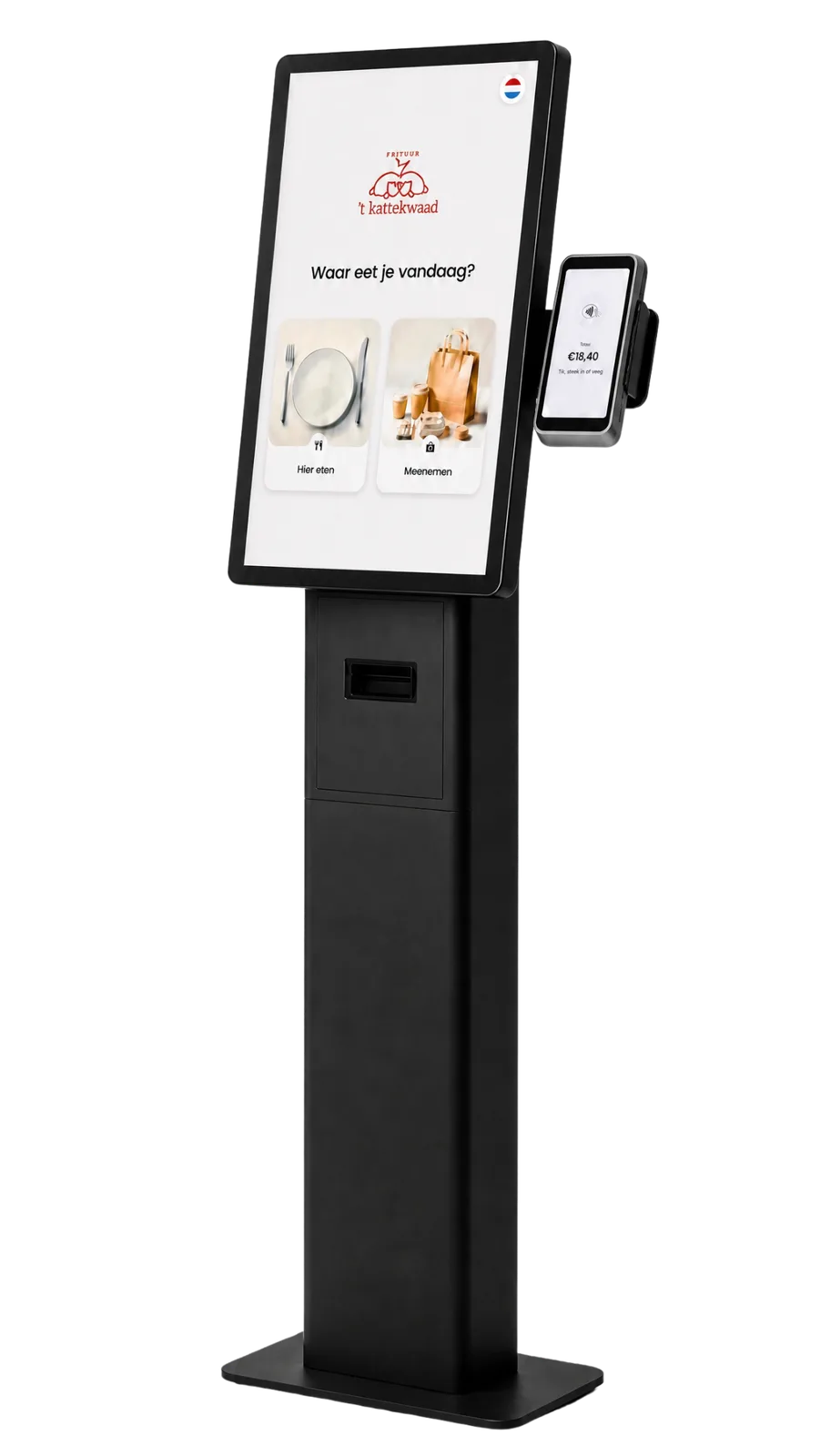 Borne de commande UpKiosk, vue trois quarts